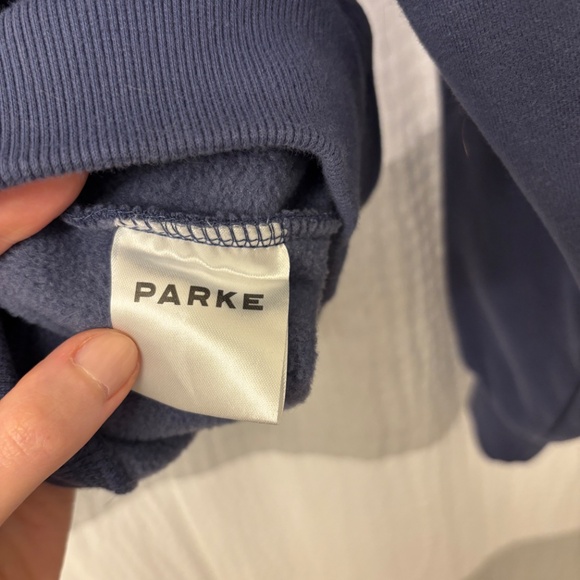Parke mockneck - blue, embossed L/XL - NWOT - Picture 4 of 6